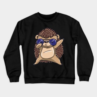 Funny Dabbing Hedgehog product for women kids men Crewneck Sweatshirt